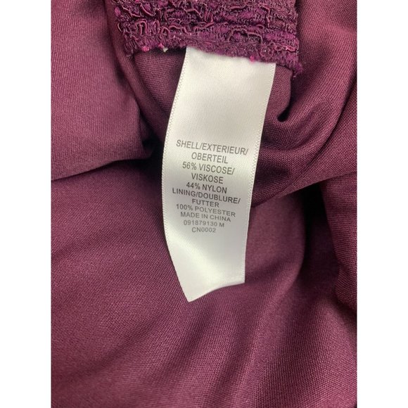 NWT Adrianna Papell Purple Floral Lace Full Length Gown US Size 14 - Picture 14 of 15